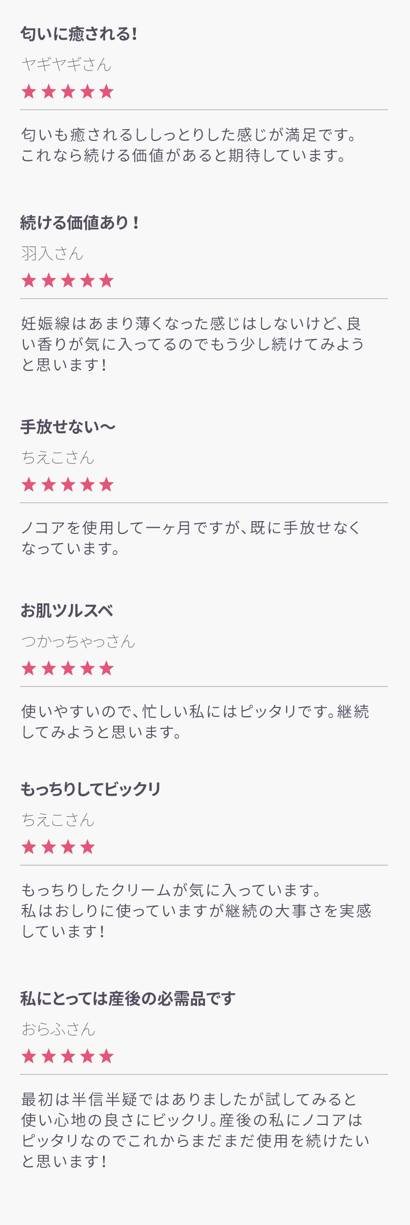 ユーザーの口コミ