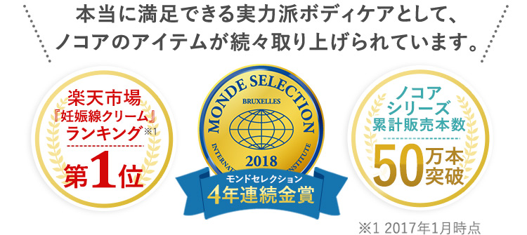 本当に満足できる実力派ボディケアとして、ノコアのアイテムが続々取り上げられています。