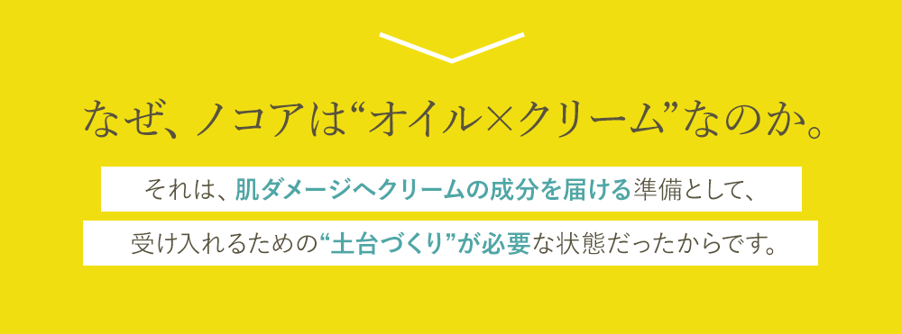 なぜノコアは”オイル✕クリーム”なのか