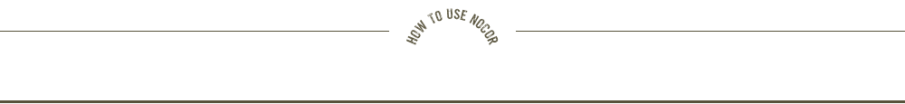 ノコア　オイル＆クリーム　おすすめのご使用手順