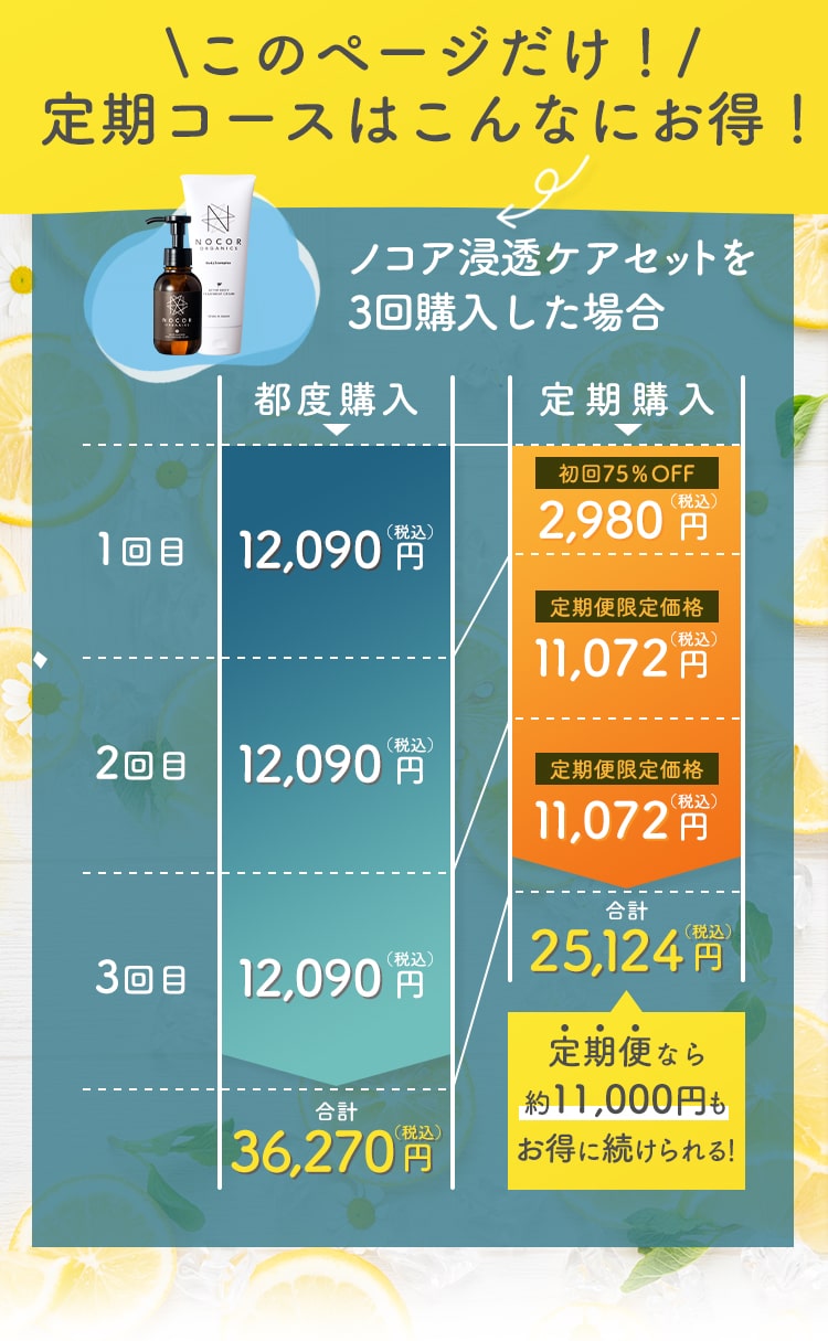 定期コースはこんなにお得！