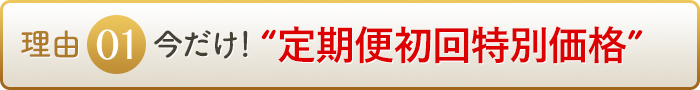理由1 今だけ！定期便初回特別価格！”