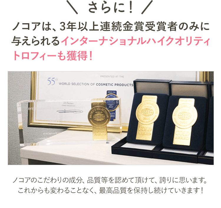 インターナショナルハイクオリティトロフィー獲得