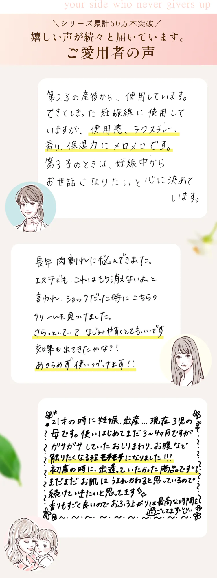 試してみないと不安だよねと言う言葉にスタッフ一同考えて、お試しサイズを作りました。